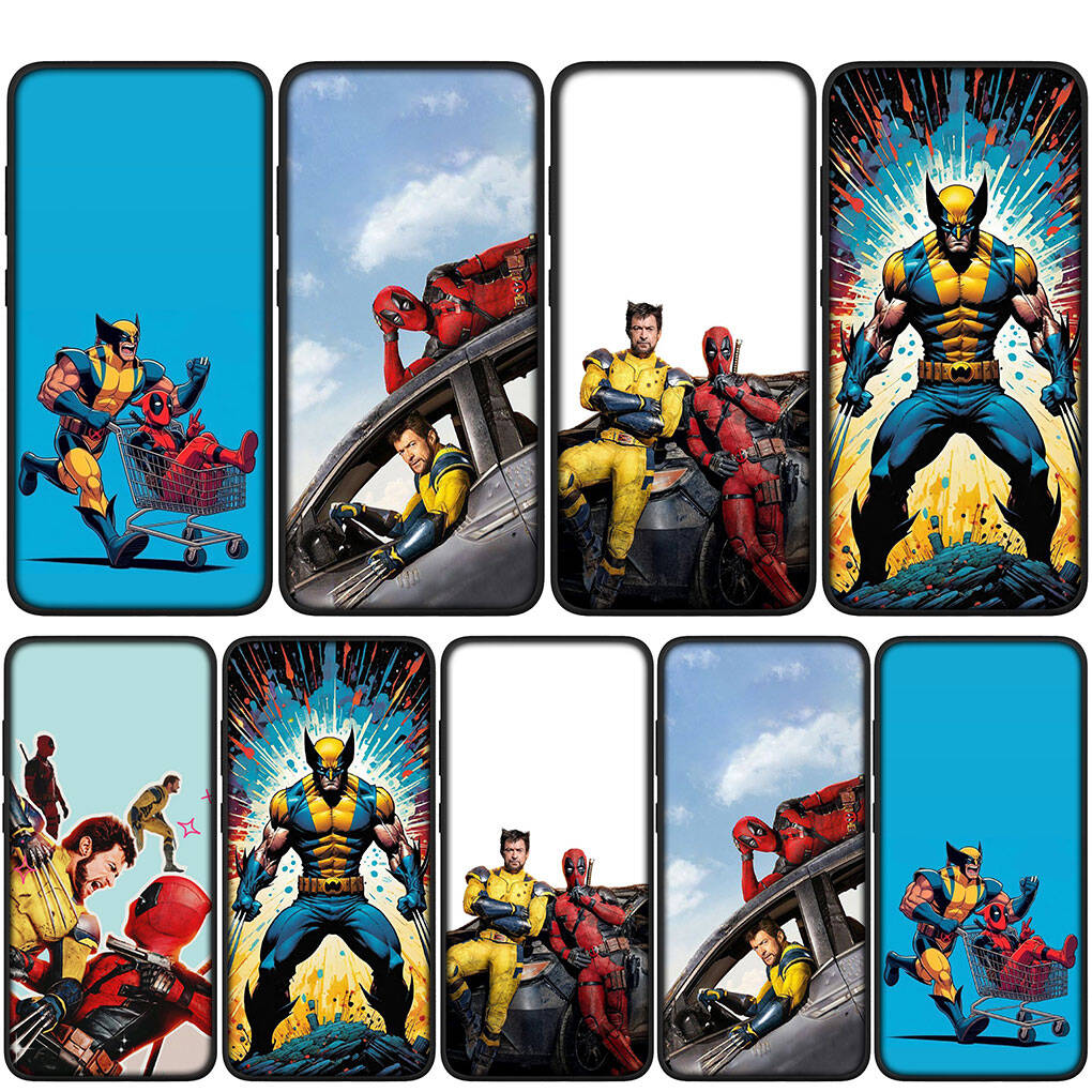 for iPhone 17 16 15 Xiaomi Poco Redmi Note 14 13 12 11 Pro Max Samsung Galaxy S25 S24 S23 OPPO Huawei Wolverine Deadpool Marvel Super Hero Phone Case