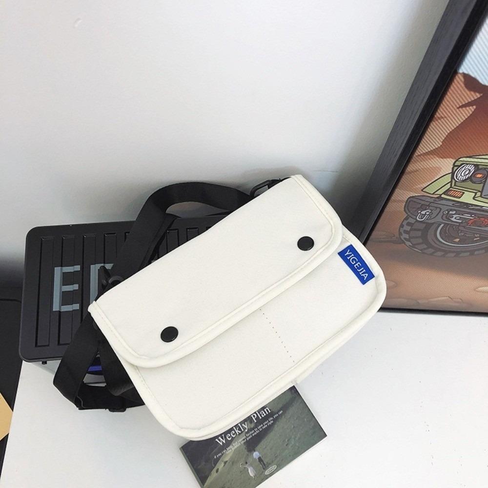 

Квадратная сумка-мессенджер с несколькими карманами в корейском стиле, мужская наплечная сумка из нейлона, сумка-кроссбоди, женская White No Pendant