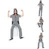 Japanese Anime Striped Prisoner Costume For Cosplay And Stage Performance
