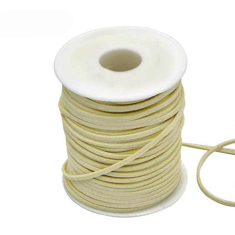 3mm 40m Leather Rope Floral Bouquet Wrap Ribbon for DIY Gift Packaging and Handmade Crafts Apparel Sewing Supplies