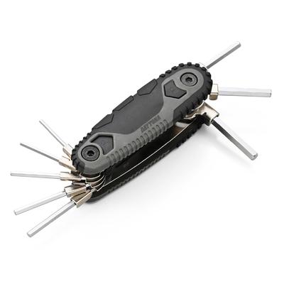 Ferramenta para Motocicleta Daytona Chave Hexagonal com Ângulo e Conjunto 61375, Conjunto de 8 Peças, Dobrável, Trava, 3/32, 7/64, 1/8, 9/64, 5/32, 3/16, 7/32, 1/4 Polegada,