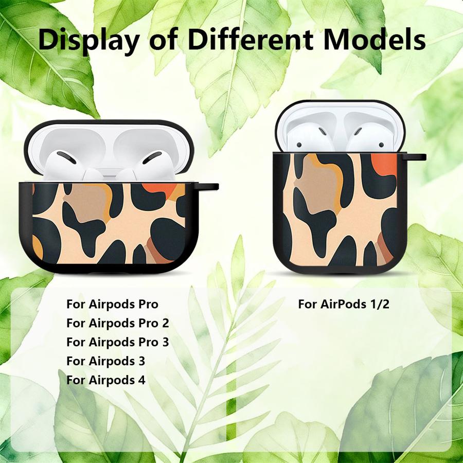 Case For Airpods 1 Pro 3 4 Pro3 2 Pro2 Earphone Cases Cover Cartoon Leopard Print