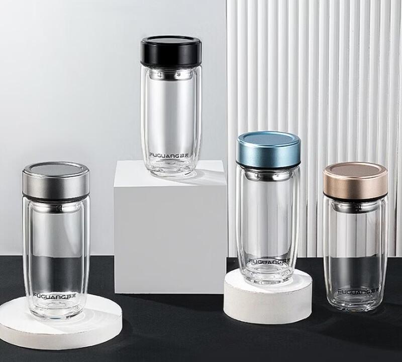 Fuguan Portable Double-Layer Glass Tumbler