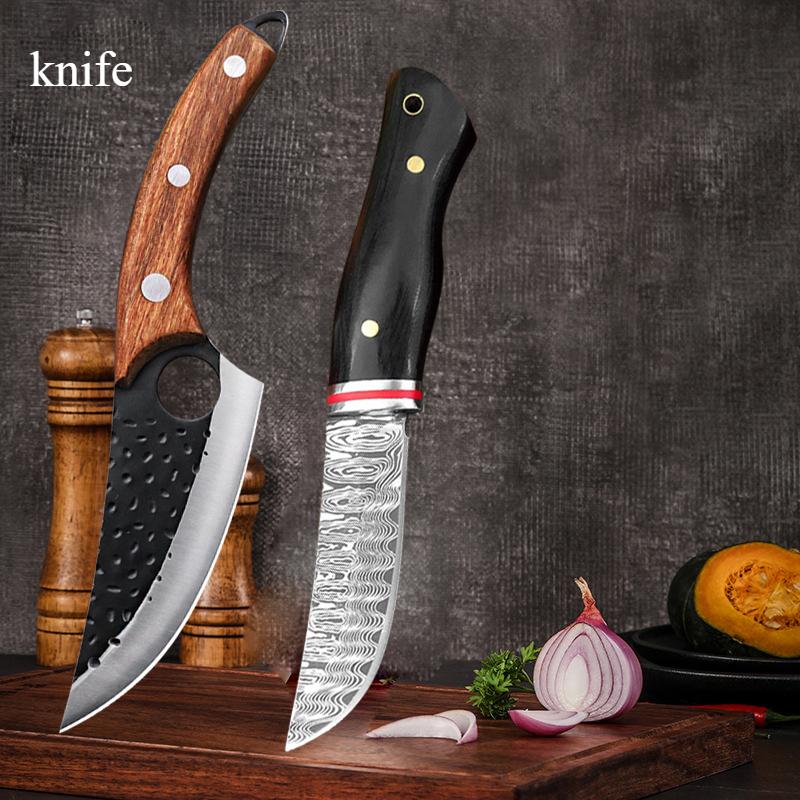 Hand-held Meat Knife Portable Fruit Knife Household Fruit and Vegetable Knife Barbecue Meat Knife Eating Cattle and Sheep Meat Knife