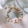 Color Freshwater Pearl Splicing Bracelet Women's Design Sense Crystal Winding Pearl Necklace