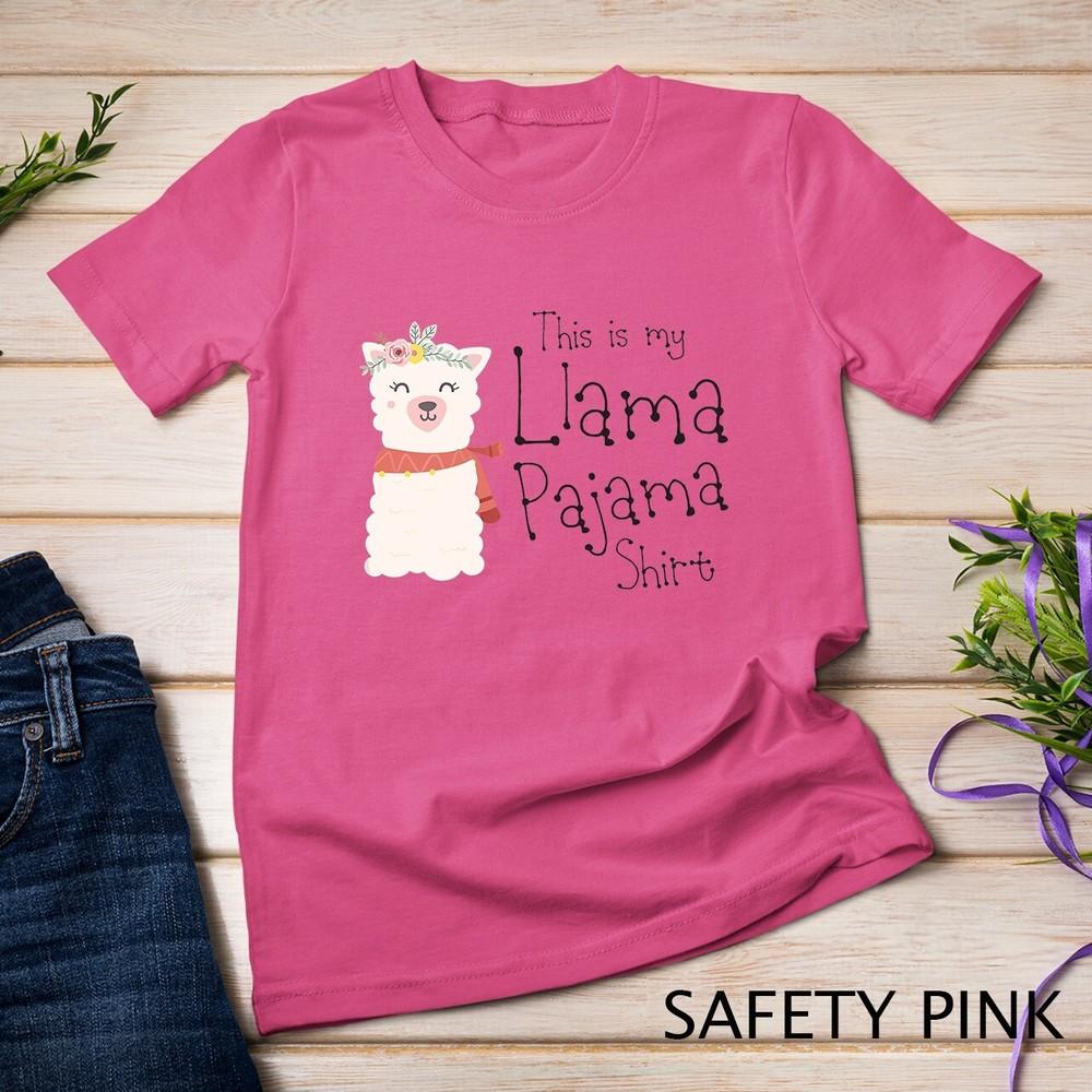 

Womens and Kids This Is My Llama Pajama Shirt Cute Alpaca Gift Unisex T-shirt 4XL