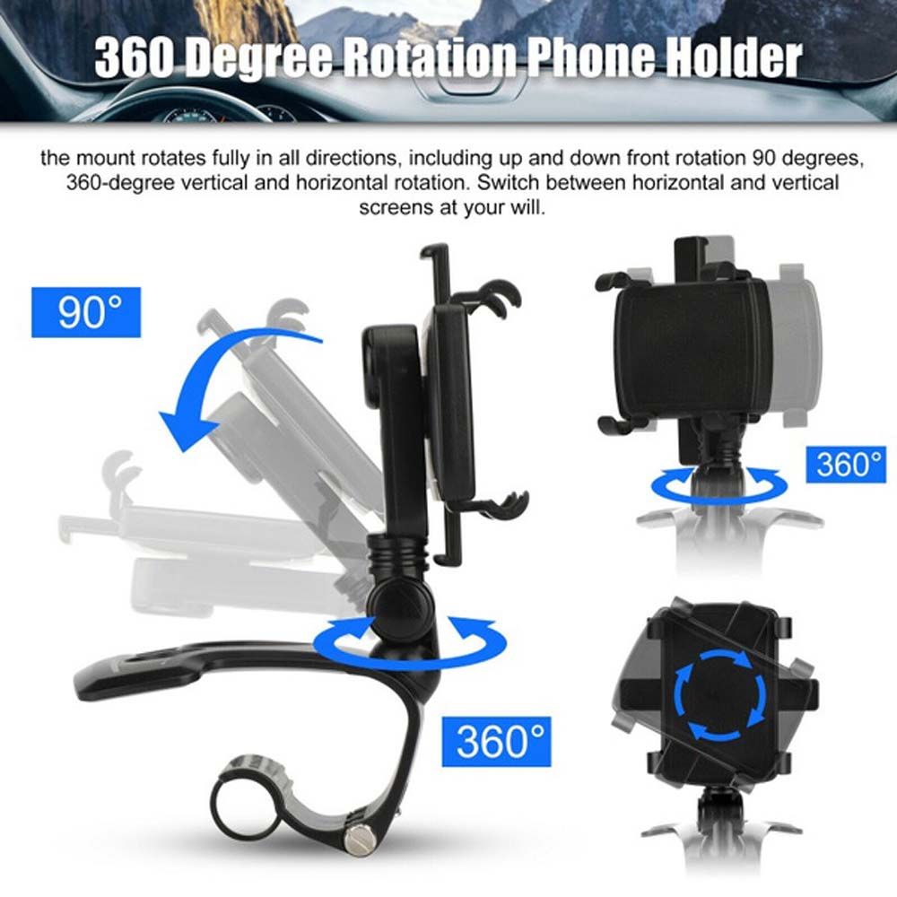 Support Rear View Mirror GPS Navigation Rack Car Phone Holder Car Dashboard Mount Smartphone Stand