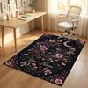 Butterflies Flowers Theme Soft Crystal Velvet Rug Custom Name & Text Print Non Slip Floor Rug for Bedroom Living Room