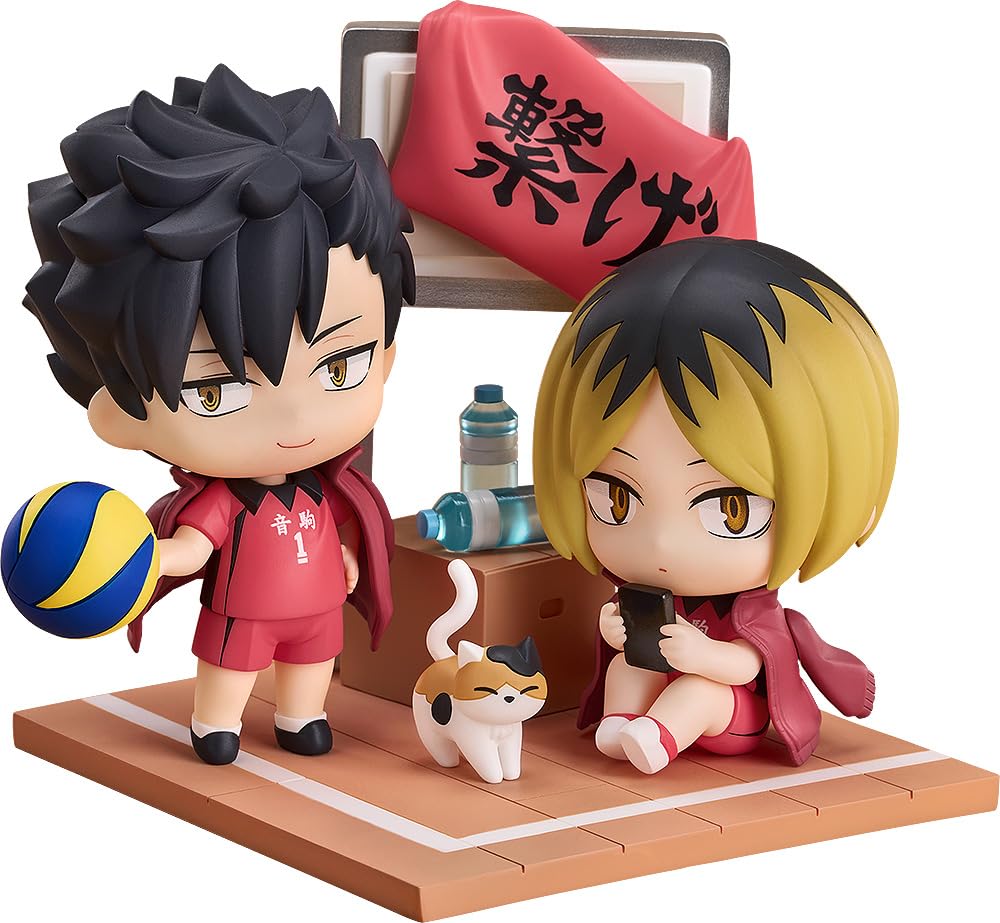 Kozume Kenma and Kuroo Tetsuro plastic painted finished figure Qset+ Haikyu!! non-scale