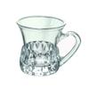 Espresso Cup, Retro Home Coffee Cup with Handle Small Delicate Transparent Glass Afternoon Teacup Women's European Milk Cup