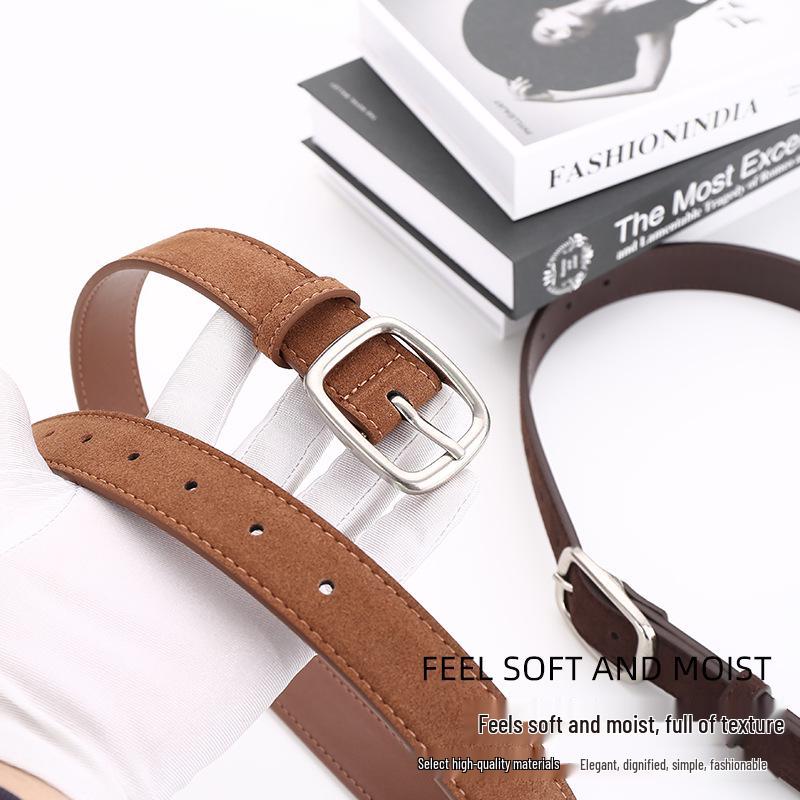 Women's Versatile Genuine Leather Belt - European & American Style for Summer Skirts