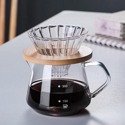 Kaffebryggare i glas för pour-over, set