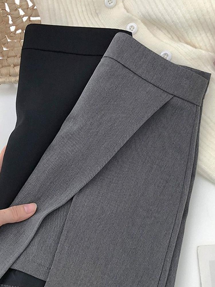 Dámská sukně áčkového střihu s vysokým pasem a rozparkem - Letní móda 2024