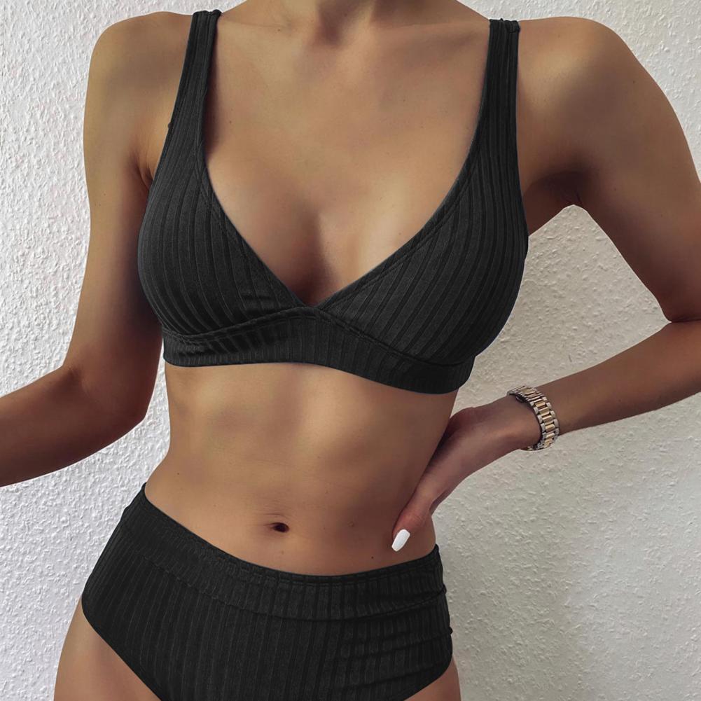 Padded Bikini 2025 Women Sexy Bikini Solid Swimsuit Women Swimwear Push Up Set Brazilian Bathing Suit Summer Beach Wear Swimsuit