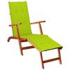Day and Night - Day and Night Garden Lounger with Footrest and Cushion In Solid Acacia Wood