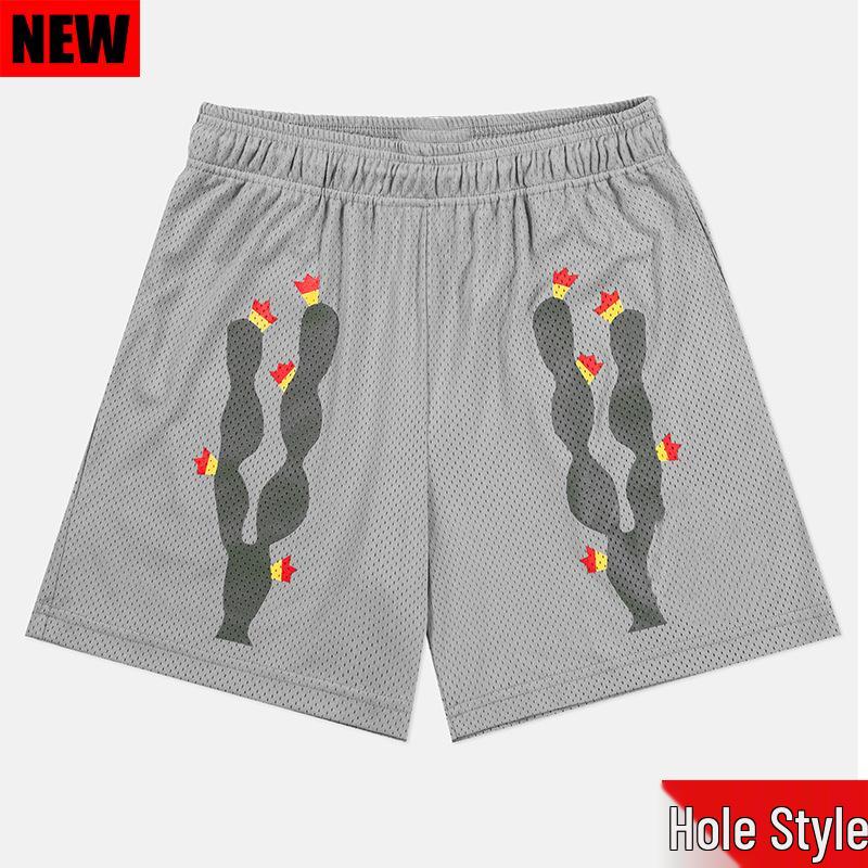 

Мужские спортивные шорты из сетки с кактусами, быстросохнущие: Бег, Баскетбол, Пляж, Лето M