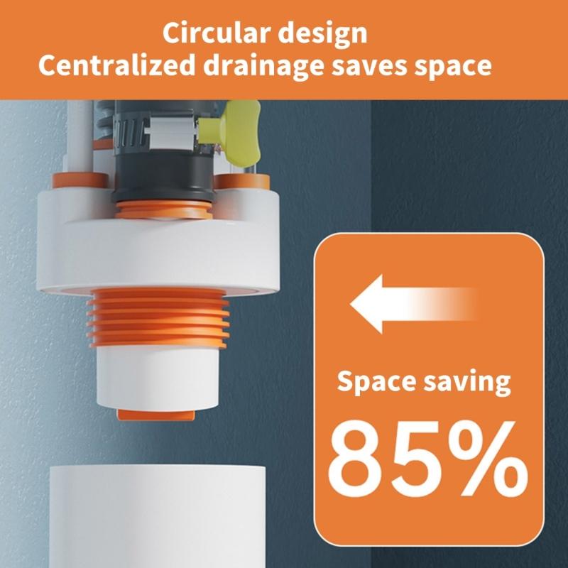 Washing Machine Floor Drain Pipe Tees Pipe Drainpipe Connector Floor Drain Adapter Sewer Elbow Pipe Tees Joint Connector