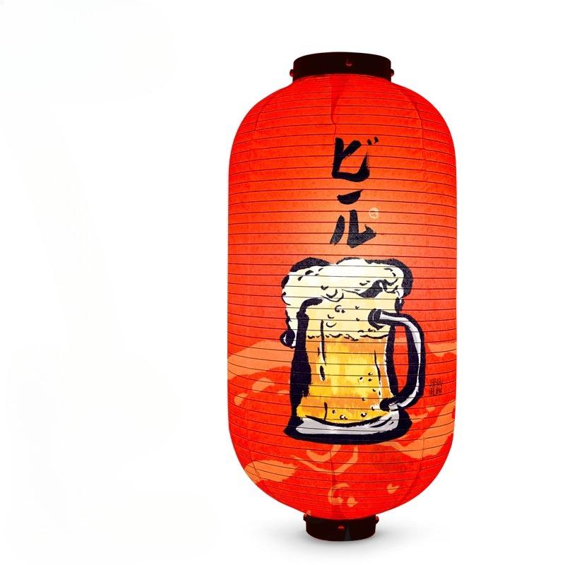 Korean style Restaurant Lanterns Outdoor Waterproof Fabric Hand-written Japanese Food Illustrations Izakaya Advertising Decorate