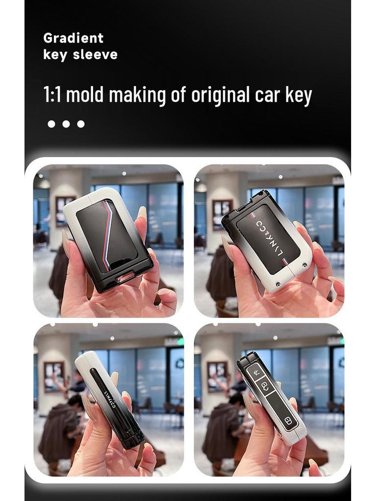 Lynk & Co nyckelskydd: Passar modeller 03, 06, 01, 05, 02, 09, 07 & 2025 - Metall- och High-End-alternativ finns tillgängliga.