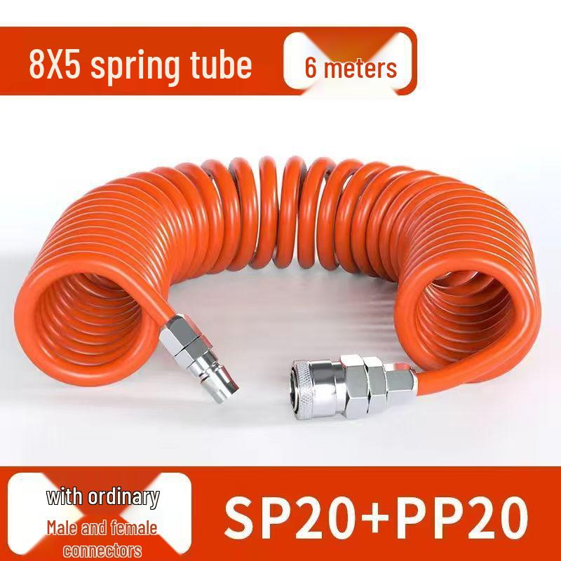 Hochdruck-Einziehbare Feder-Luftschlauch mit Schnellkupplungsanschlüssen