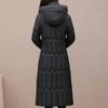 Fashion Middle Age Women's Winter Parka Hooded Casual Warm Long Coats Thick Women Jackets