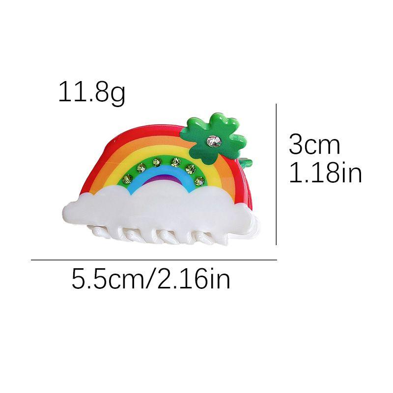 1pc Rainbow Small Grab Clip, Sweet Temperament Hair Clip, Half Tied Hair, Ponytail Clip, Small Shark Clip Hair Accessory
