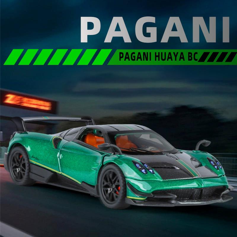 1:32 Scale Pagani Dinastia Huayra BC Car Model Toy Sound Light Gull Wing Door Alloy Diecast Supercar Models Boys Kids Gifts