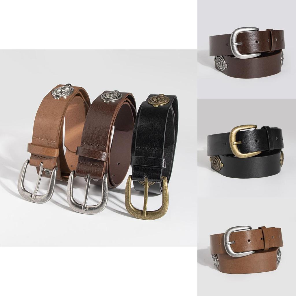Vintage Retro Womens Belt With Alloy Buckle For Casual Fashion