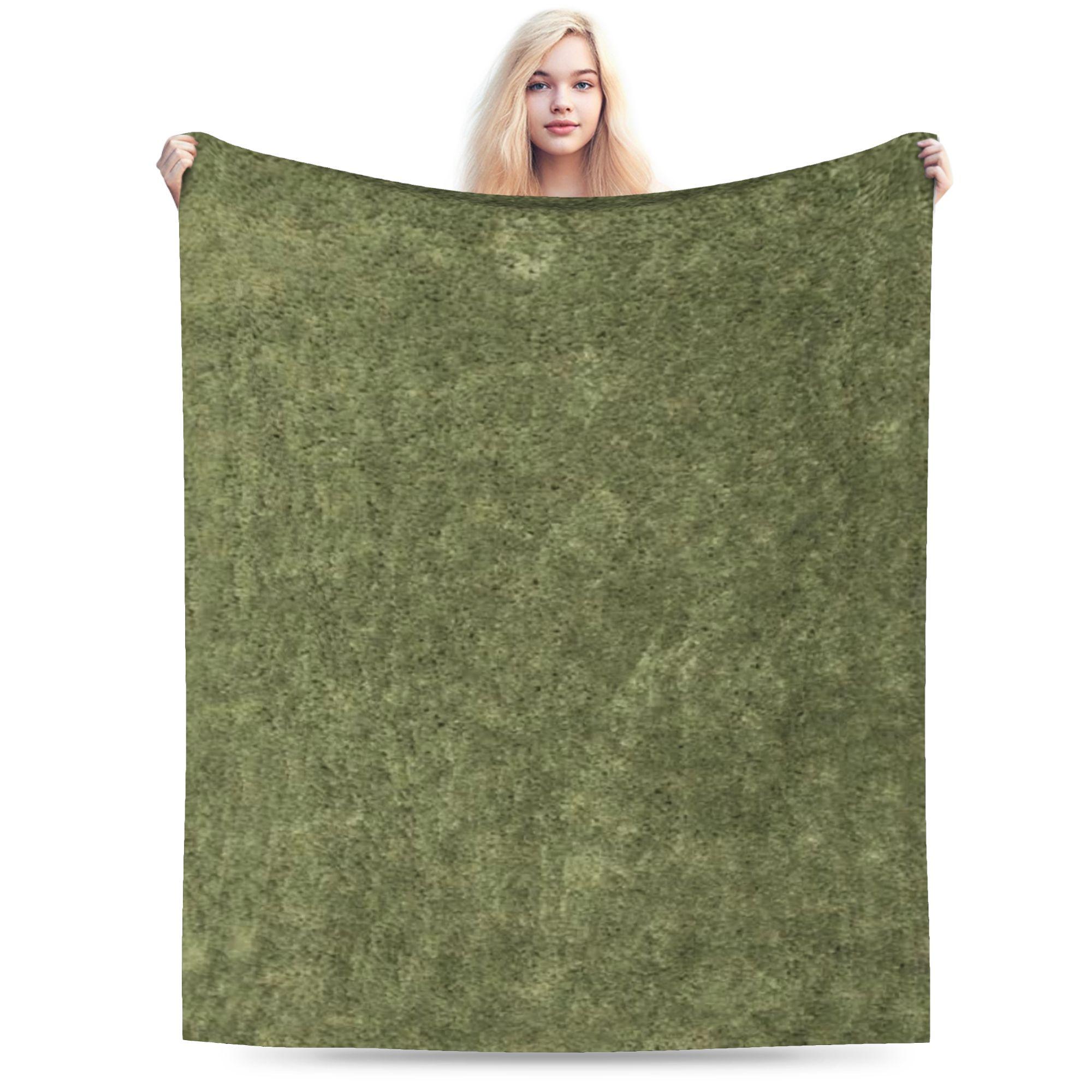 

Relax Grass Battlemat Grassland Land Greenery Blanket Stuff Room Decorative Throw Blankets Warm Velvet for Bedroom 75cmx90cm