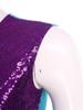 S-3XL Women’s Halloween Jumpsuit: Color Blocking Sequin & Striped Patchwork Checker Bowtie Tiered Tulle Hem Cutout Rompers Mad Costume