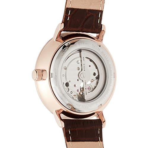 Salvatore Marra Men's Automatic Watch with Domed Crystal, Brown, SM17114-PGWH, Officially Imported