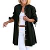Women's Casual Fashion Solid Color Single Breasted Cardigan Long Sleeved T-Shirt Shirt Jacket