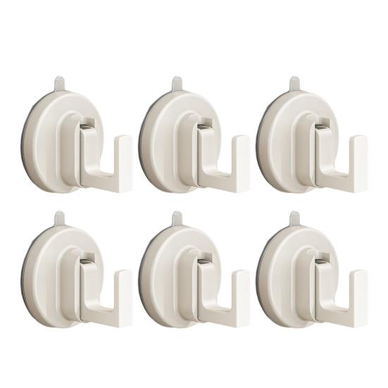1/2/4/6Pcs Suction Cup Hooks No Drill Suction Towel Holder Multifunctional Glass Door Hooks Bathroom Hanging Hooks