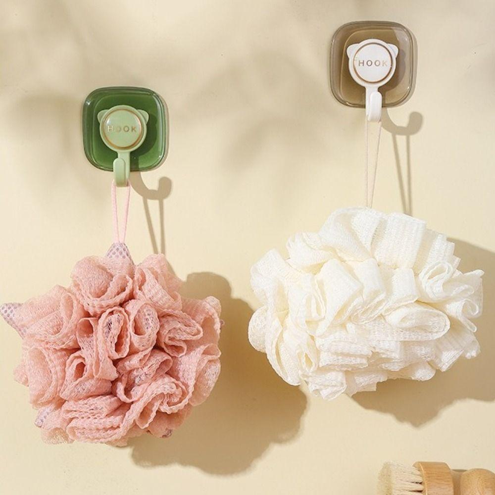 2Pcs Non-loose Back Massage Foam Net Super Soft Bath Flower Ball Cloud Scrub Towel  Student