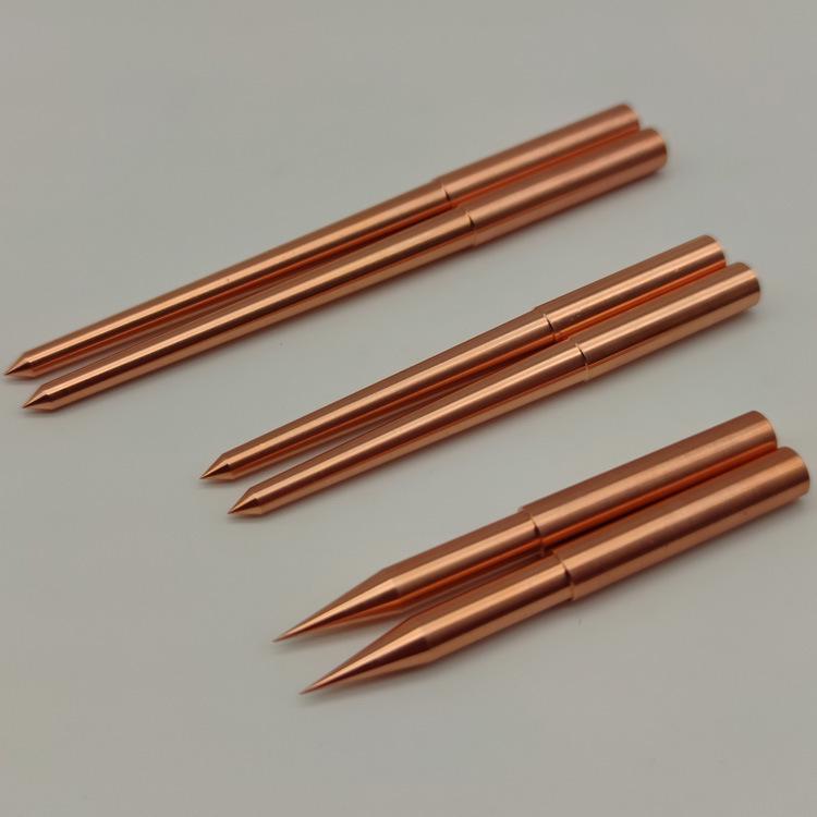 Extra Long EDM Electrode Rod for Submarine Gate Injection - Purple and Tungsten Copper