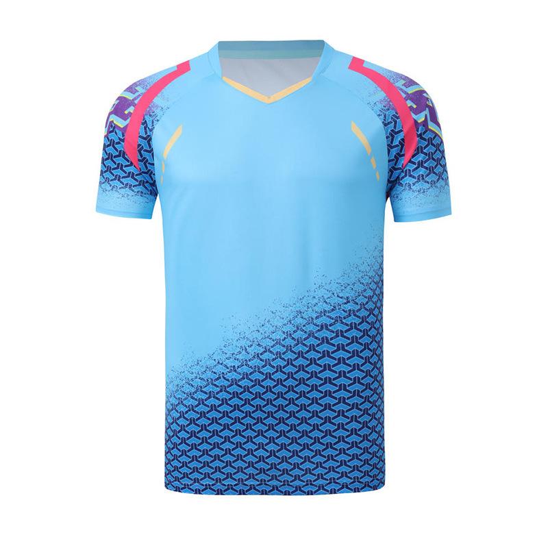 Football Training Clothes Manufacturers Wholesale New Short-sleeved Table Tennis Air Volleyball Sportswear Summer Student Badminton