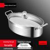 Sule 304 Stainless Steel Oval Fish Steamer Pot