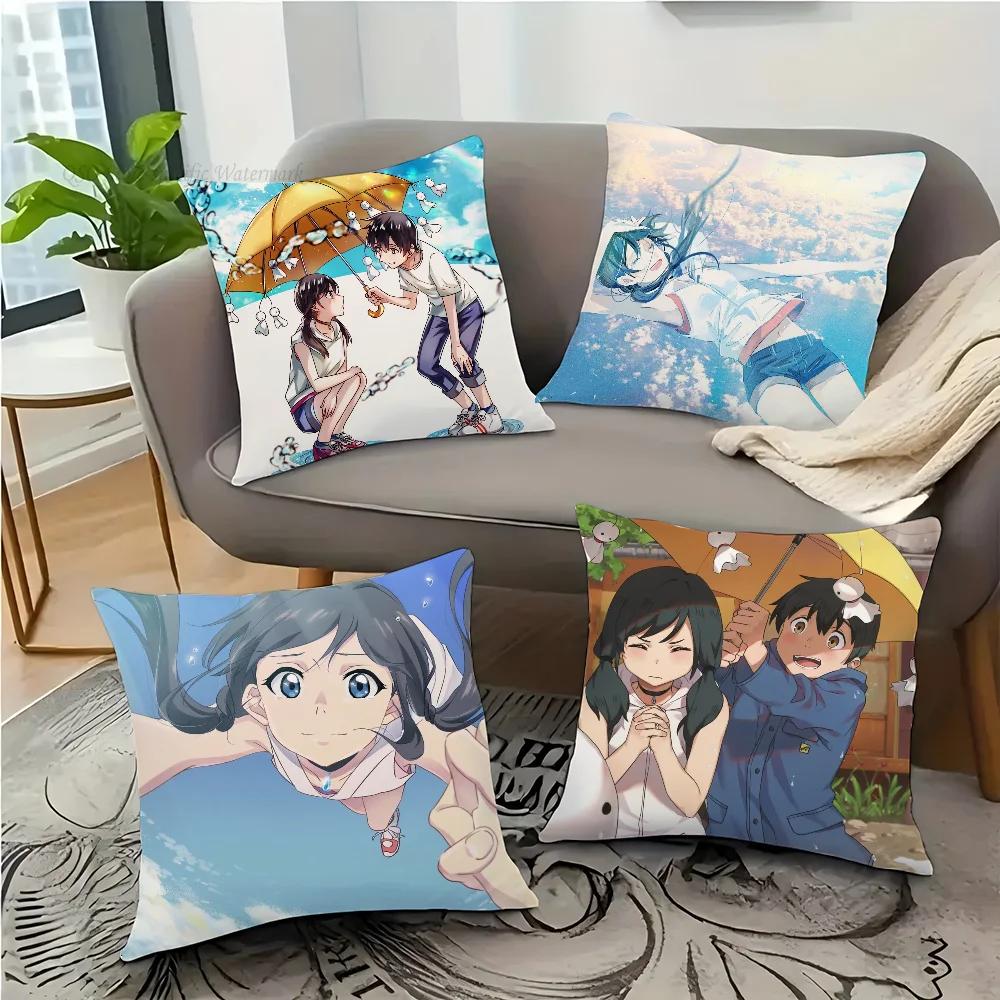 Weathering With You Animation Pillow Case Square Pillow Bedroom Sofa Leisure ComfortCushionCar Living Room Home Decoration 40X40