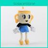 Adorável 9 Polegadas Jogo Cuphead Sra. Figura de Pelúcia Cálice Boneca Macia Recheada Para Presente de Crianças