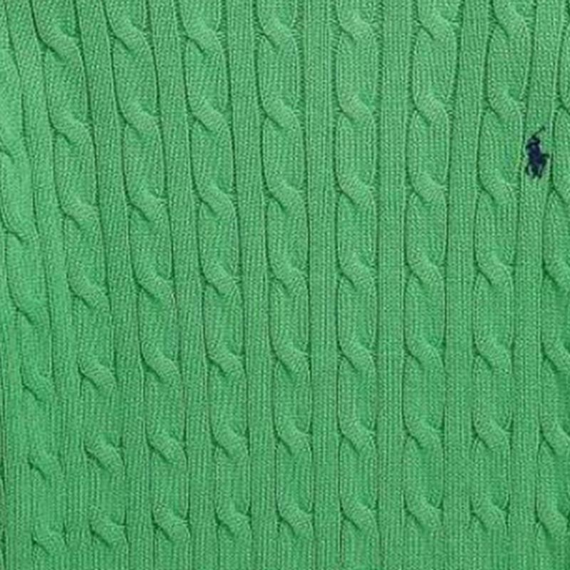 Polo Ralph Lauren Sweater Ss24 Solid Color Logo Embroidery Cable Knit Long Sleeve Kids sweater Green CWPOSWEY6820491-300