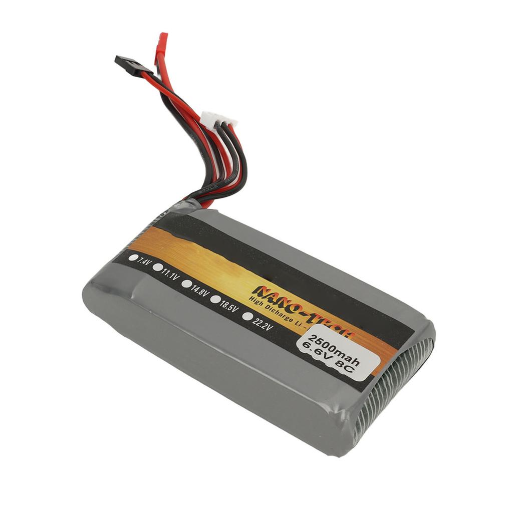 LiPo Battery 6.6V 2500mAh 8C High Capacity Model Toy Lithium Polymer Ion Battery for Model Airplane