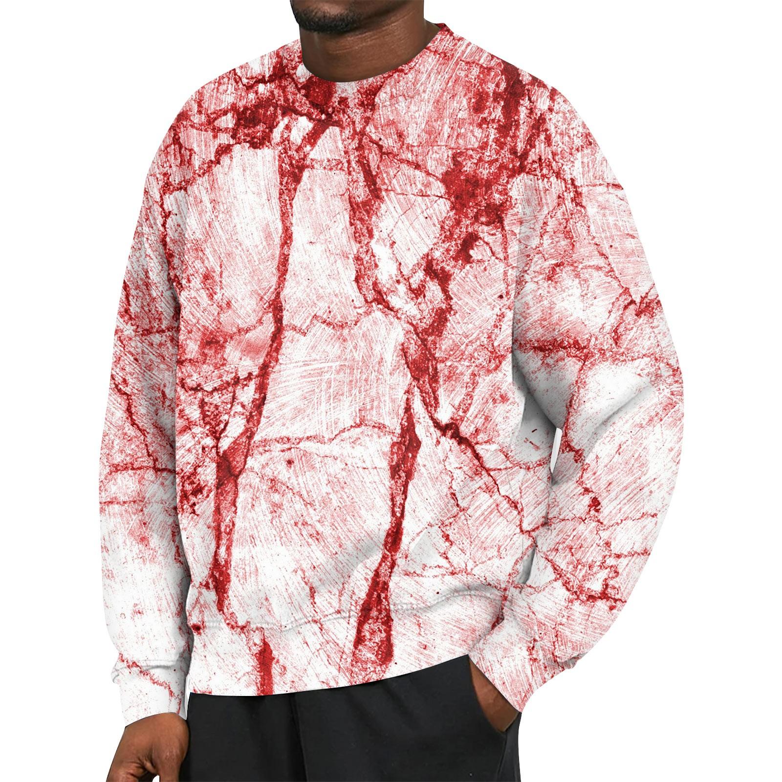 

Мужская толстовка с принтом на открытом воздухе, свободная с длинными рукавами и этническим принтом XXXL красный