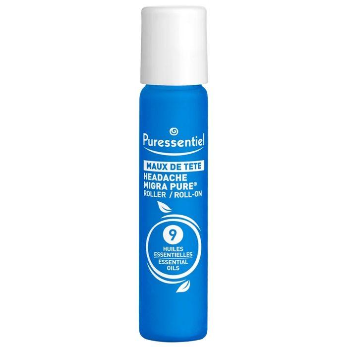 Puressentiel Migra Pure Maux de Tête 9 Huiles Essentielles Roller 10 ml