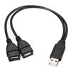 2 In 1 USB 2.0 Cable Double Splitter Adapter One To Two Female To Male Power Extension High Quality