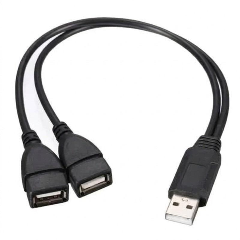2 in 1 USB 2.0 Cable Double Splitter Adapter One To Two Female To Male Power Extension High Quality