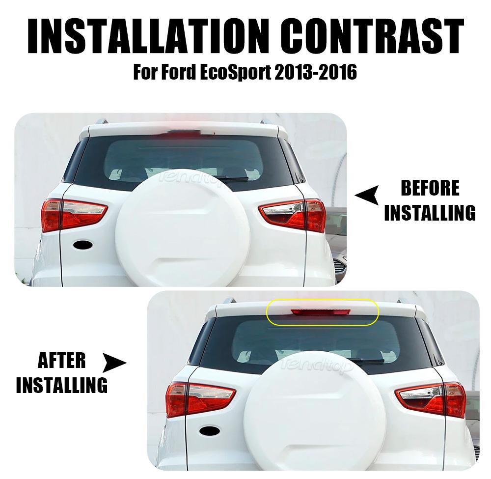 1Pc LED High Mount Brake Light Rear 3rd Stop Tail Lamp Car Accessories for Ford EcoSport 2013~2016