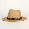 Panama Woven Straw Sun Hat  Jazz  Hat Men'S And Women'S  Sun Shading Beach Hat Sun Protection Hat  Sombrero Hombre