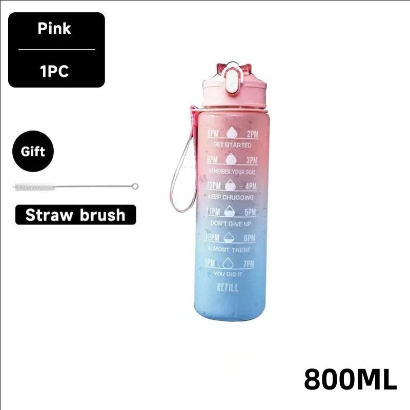 1 litre su şişesi motivasyon spor su şişesi sızdırmaz içme şişeleri açık seyahat spor salonu Fitness testiler mutfak için