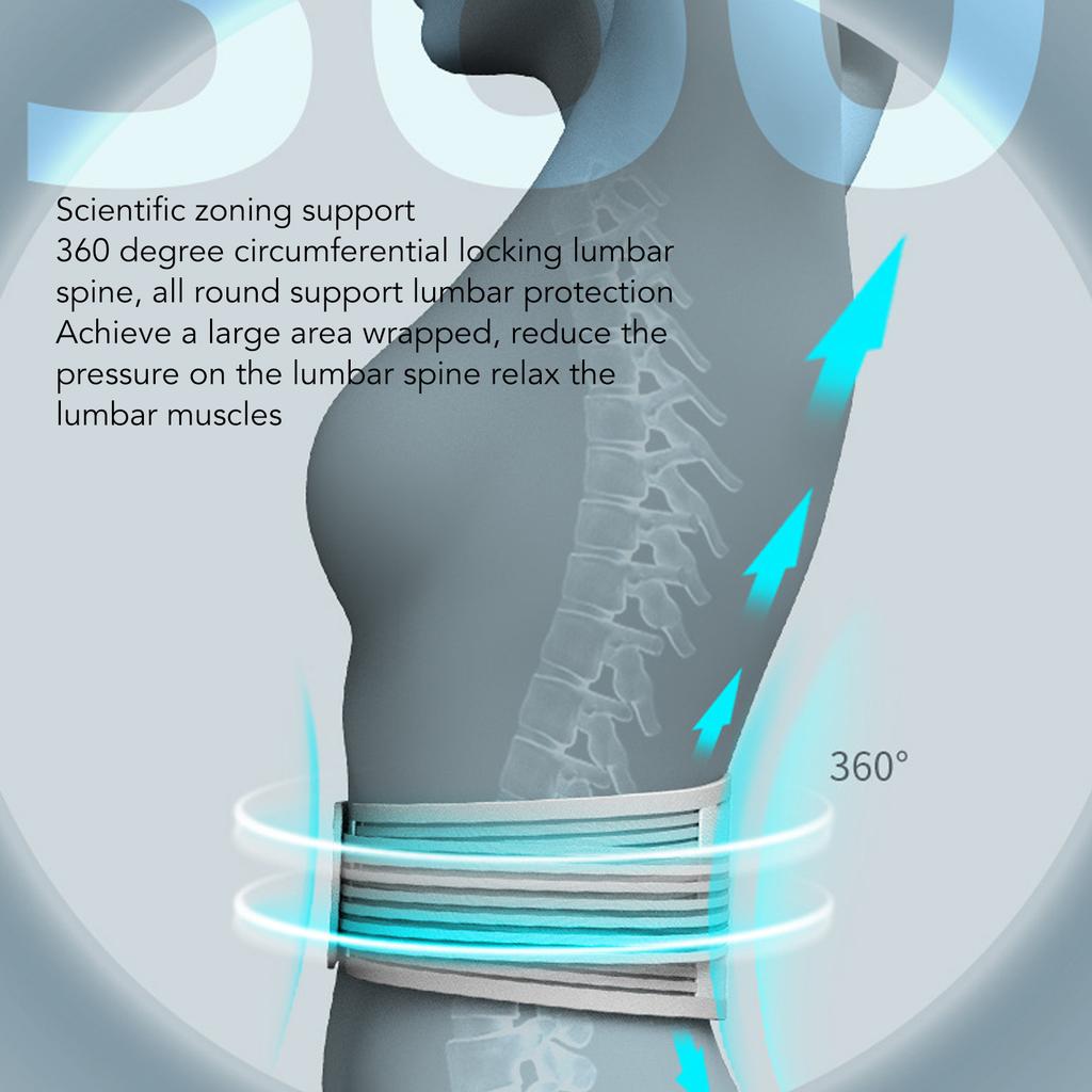 Lumbar Support Belt Breathable Ergonomic High Elasticity Waist Protection Belt for Sports Lumbar