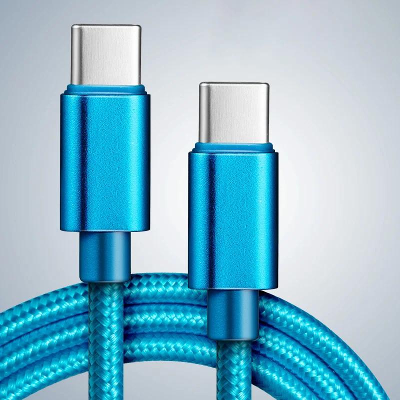 66W Cable Nylon 1A Fast Charging Cable USB C To Type C Charging 1m 1m 1m Cable for Iphone 11 16 Pro Max Samsung S11 Xiaomi OPPO